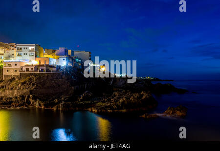 Dark night Puerto de Santiago Stock Photo