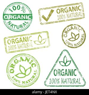 food, aliment, health, vegetarian, organic, stamp, natural, green, food, Stock Vector