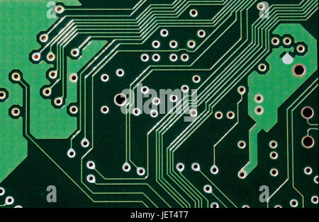 Electronic circuits of a computer Stock Photo