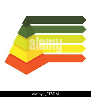 Vector illustration infographic or web design template.  Isometric pyramid chart diagram. Useful for presentations and advertising. Stock Vector