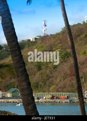 View from Dolly Beach Mustique Stock Photo