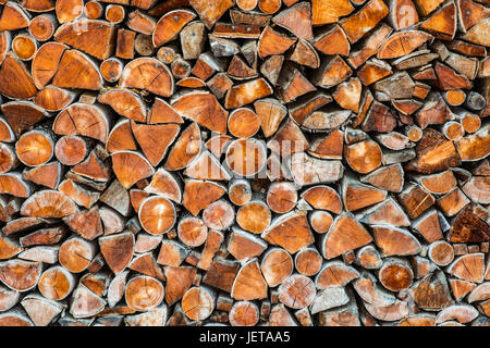 Stack of logs Stock Photo