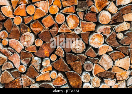 Stack of logs Stock Photo