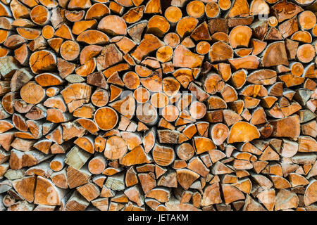 Stack of logs Stock Photo