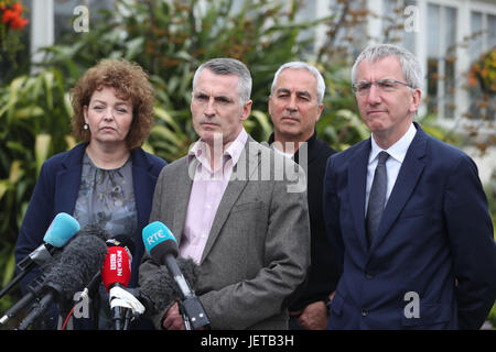 (left to right) Sinn Fein's Pat Cullen, First Minister of Northern ...