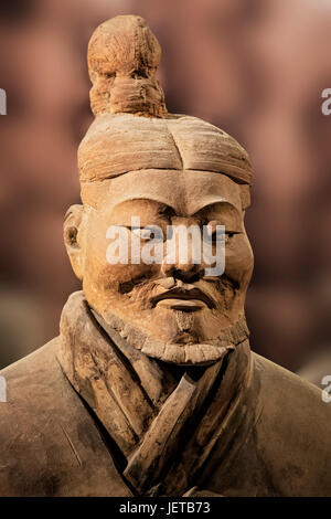 The Terracotta Army exhibit on display at the Shaanxi History Museum. Xian. China Stock Photo