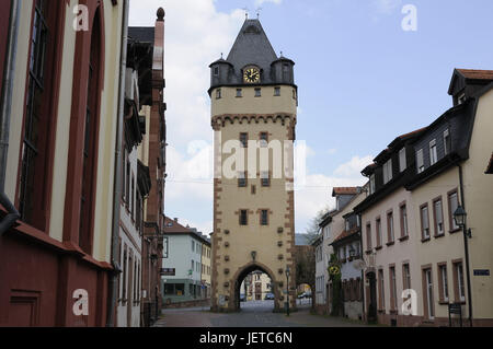 Mainz gate, mountain Milten, the Main, Lower Franconia, Bavaria, Germany, Stock Photo