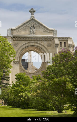 Canada, Manitoba, Winnipeg, Saint Boniface Kathedrale, in 1818, facade, detail, Stock Photo