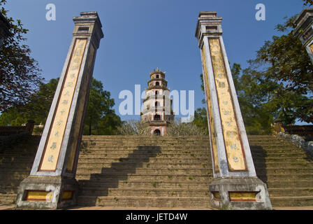 Thien Mu Pagode, Gee up, Vietnam, Stock Photo