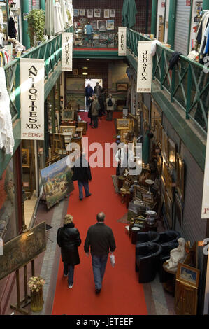 France, Paris, Marche Dauphine, flea market, visitor, no model release, Stock Photo