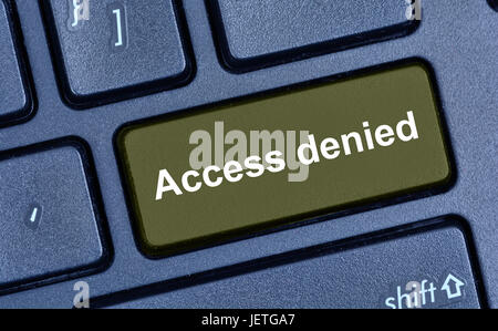 Access denied words on computer keyboard button Stock Photo