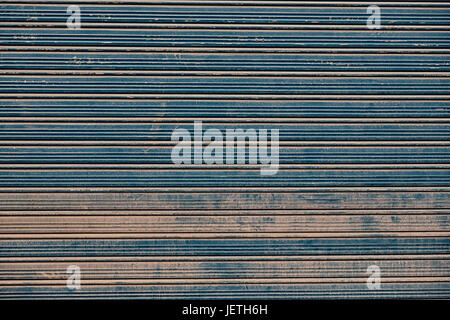 abstract texture of a dirty aluminium shutter like industrial  background Stock Photo