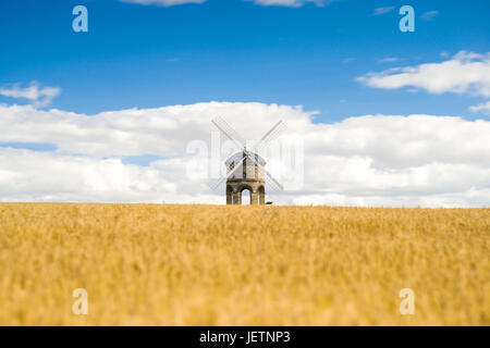 Chesterton Windmill In Summer Wheat Field, Warwickshire, United Kingdom Stock Photo