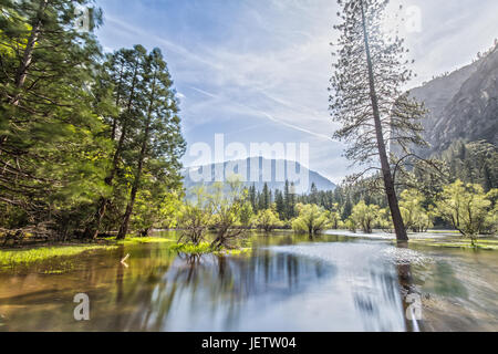 Mirror Lake in Yosemite Nationalpark Stock Photo