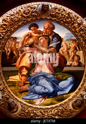 Doni Tondo. The Holy Family With The Infant St John The Baptist (The ...