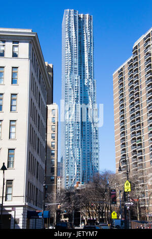 8 Spruce Street, originally known as Beekman Tower, New York CIty, USA Stock Photo