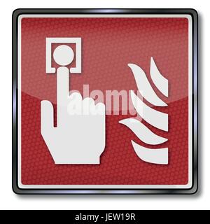 hand, alarm, fire-alarm, din, sensor, fire detector, smoke, smoking, smokes, Stock Vector