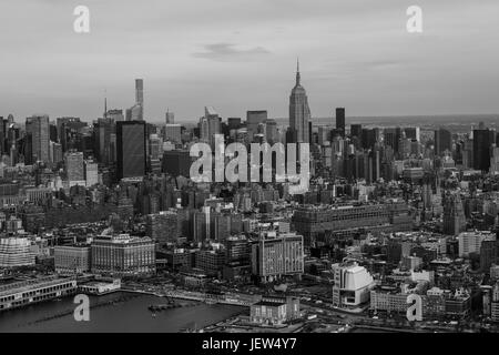 Midtown Manhattan and the Empire State Building Aerial View Stock Photo