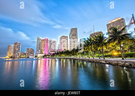Downtown Miami at Dusk Stock Photo