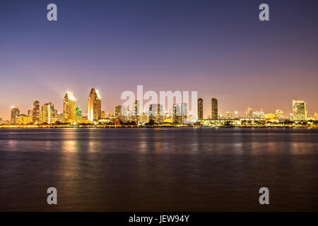 San Diego Skyline from Coronado Beach Stock Photo