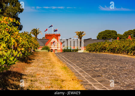Entrance to Chateau Tanunda in the Baroosa Valley, South Australia Stock Photo