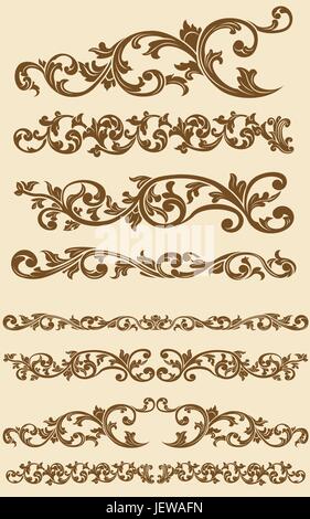 vintage, ornament, ornamental, vector, frame, framework, floral, clasic, Stock Vector