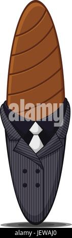 suit cigarette Stock Vector