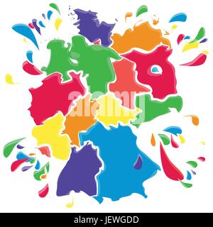 stains and smudges with germany Stock Vector