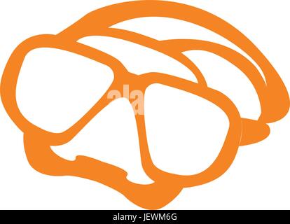 Isolated snorkel silhouette Stock Vector