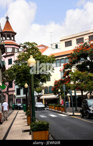 Main Shopping Streets in Funchal Madeira Portugal