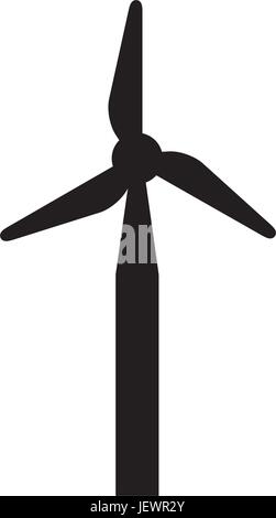 Wind turbine eolic energy black and white Stock Vector Image & Art - Alamy