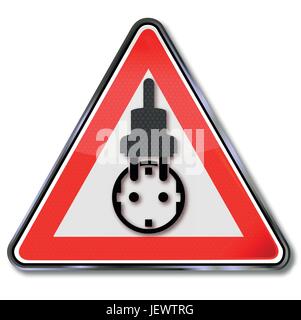 shield plug into the socket and energy policy Stock Vector