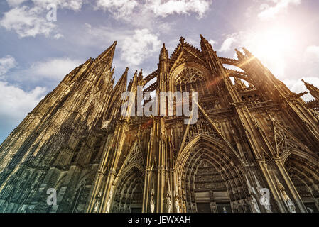 Cologne Cathedral in the sun Stock Photo