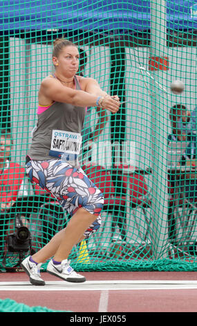 Czech Katerina Safrankova competes during the women's ...