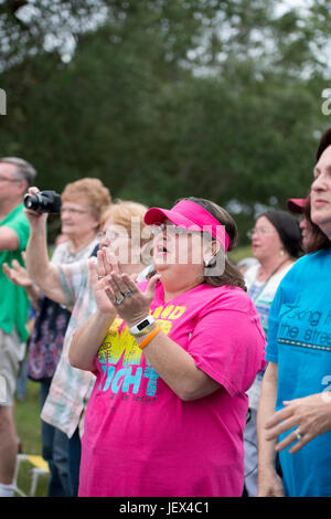 Pensacola, Florida, USA. 27th June, 2017. Crowed gathered in support of saving the Bayview Cross.  Sandy Andreoletti/Alamy Live News Stock Photo