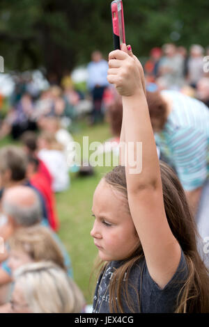 Pensacola, Florida, USA. 27th June, 2017. Crowed gathered in support of saving the Bayview Cross.  Sandy Andreoletti/Alamy Live News Stock Photo