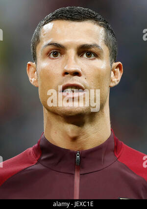 Kazan, Russia. 28th June, 2017. PORTUGAL VS CHILE - CRISTIANO RONALDO of Portugal during a match between Portugal and Chile valid for the semifinals of the Confederations Cup 2017, on Wednesday (28), held at Kazan Arena Stadium in Kazan, Russia. (Photo: Rodolfo Buhrer/La Imagem/Fotoarena) Credit: Foto Arena LTDA/Alamy Live News Stock Photo