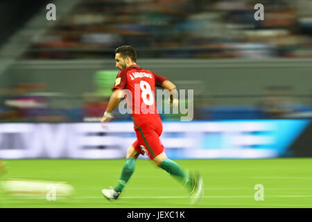 Kazan, Russia. 28th June, 2017. PORTUGAL VS CHILE - Joao Moutinho of Portugal during a match between Portugal and Chile valid for the semifinals of the Confederations Cup 2017, on Wednesday (28), held at Kazan Arena Stadium in Kazan, Russia. (Photo: Heuler Andrey/DiaEsportivo/Fotoarena) Credit: Foto Arena LTDA/Alamy Live News Stock Photo