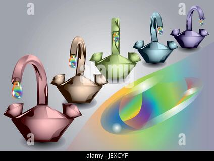 blue, drink, drinking, bibs, environment, enviroment, green, drop, rainbow, Stock Vector