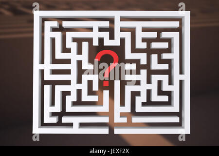 Composite image of maze question mark Stock Photo