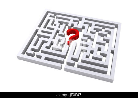 Maze question mark Stock Photo