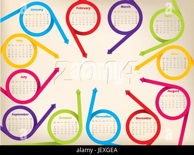 planner, day, during the day, month, months, date, dating, get to know, years, Stock Vector