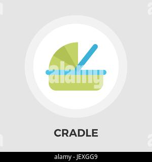 Cradle icon vector. Flat icon isolated on the white background. Editable EPS file. Vector illustration. Stock Vector