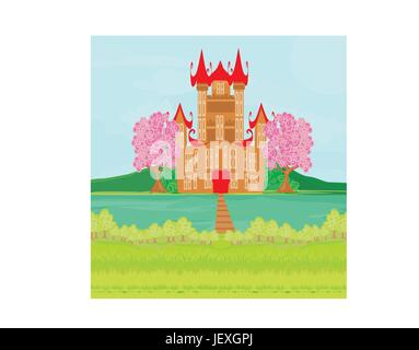 tower, beautiful, beauteously, nice, objects, story, art, isolated, colour, Stock Vector