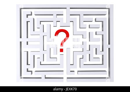 Maze question mark Stock Photo