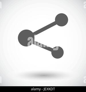Share. Single flat icon on white background. Vector illustration. Stock Vector