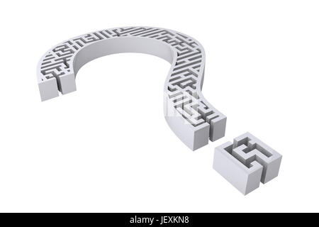 Maze question mark Stock Photo