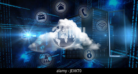 Composite image of connected world Stock Photo
