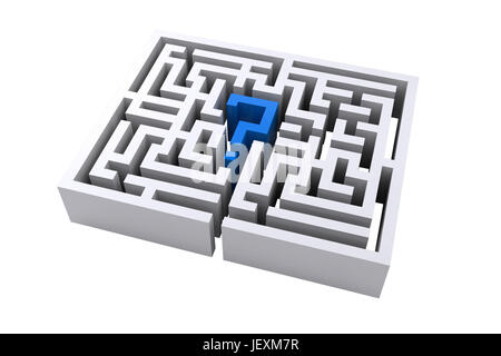 Maze question mark Stock Photo