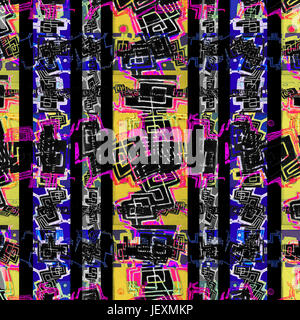 Vertical Stripes Tribal Pattern Stock Photo